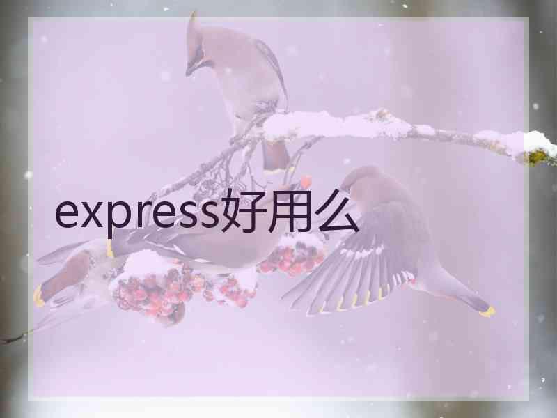 express好用么