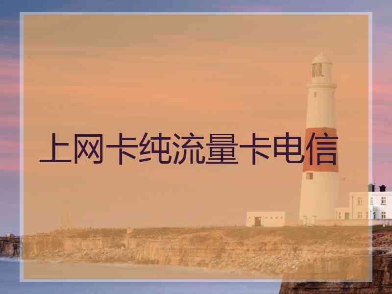 上网卡纯流量卡电信