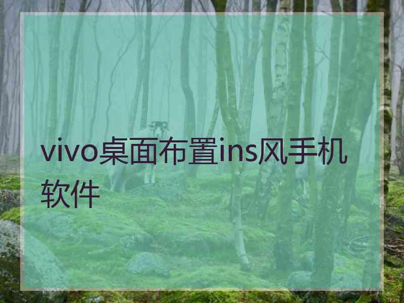 vivo桌面布置ins风手机软件