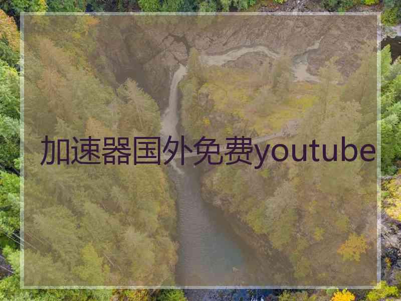 加速器国外免费youtube