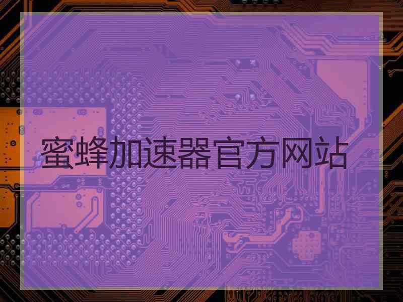 蜜蜂加速器官方网站