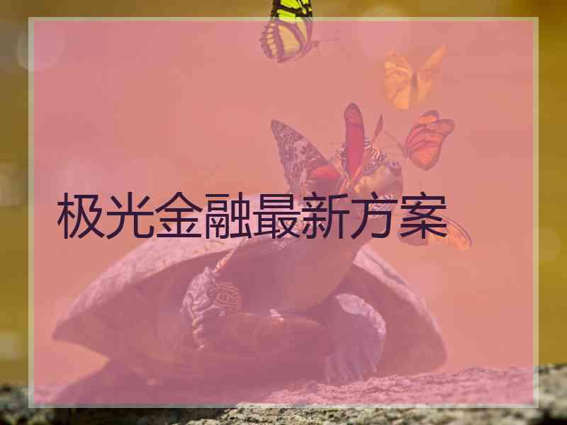 极光金融最新方案