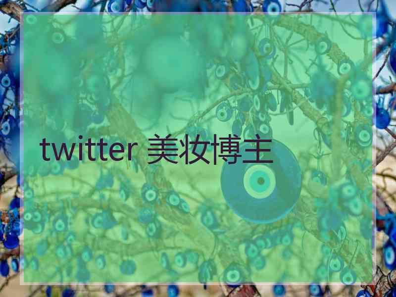 twitter 美妆博主