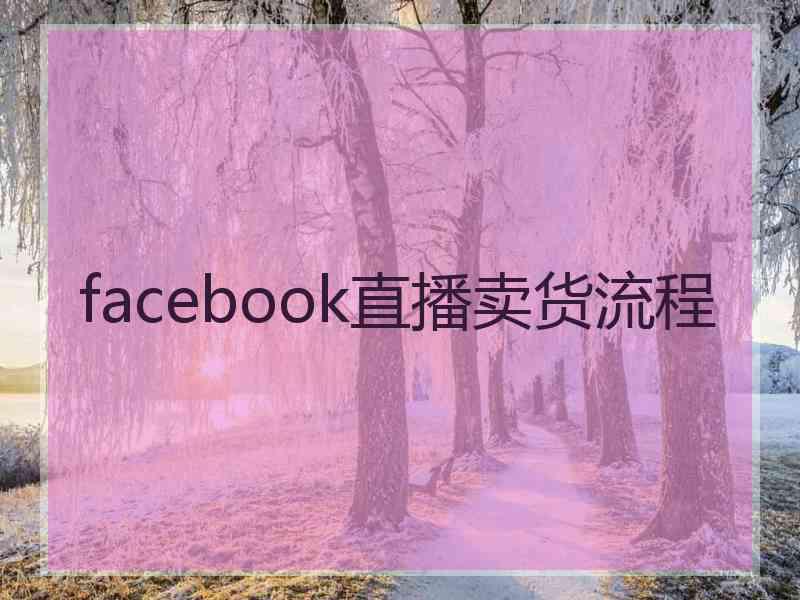 facebook直播卖货流程