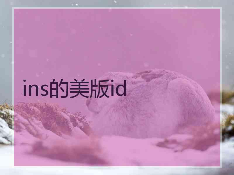 ins的美版id