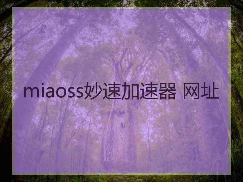 miaoss妙速加速器 网址