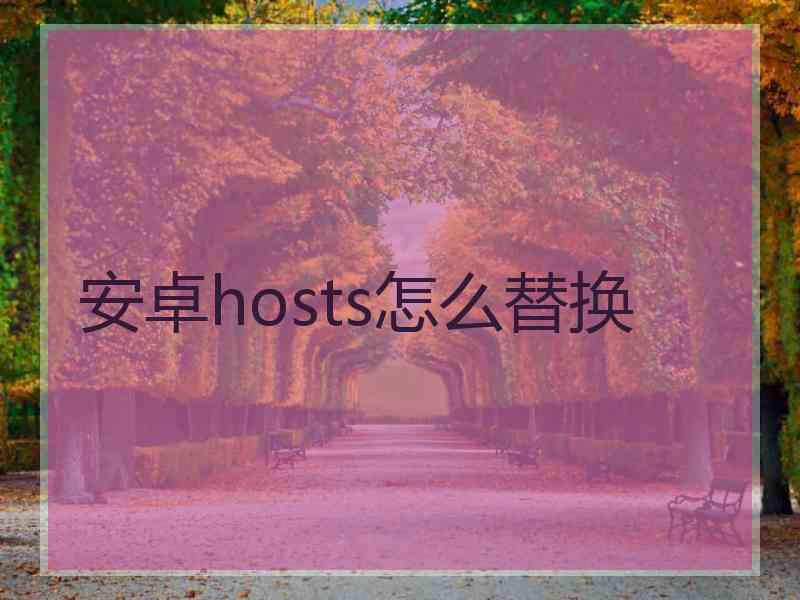 安卓hosts怎么替换