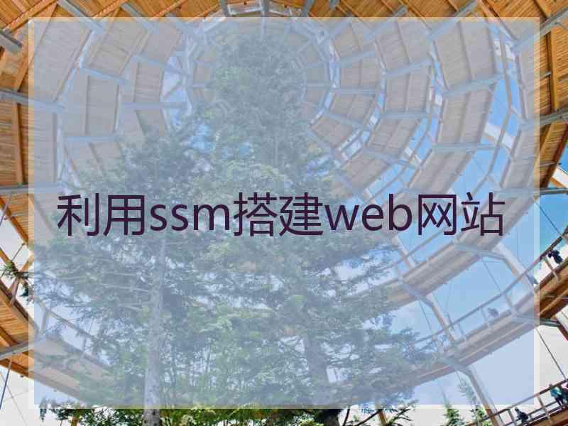 利用ssm搭建web网站