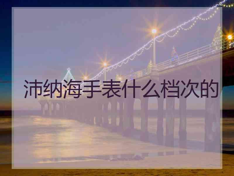 沛纳海手表什么档次的