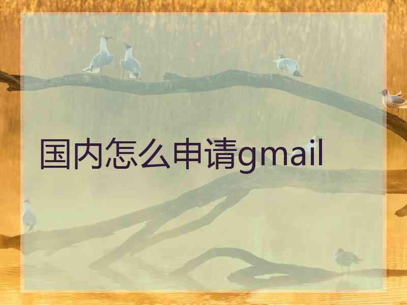 国内怎么申请gmail