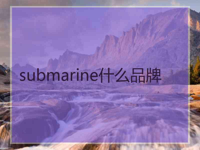 submarine什么品牌