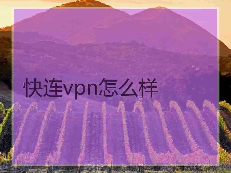 快连vpn怎么样