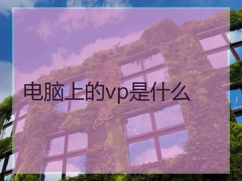 电脑上的vp是什么