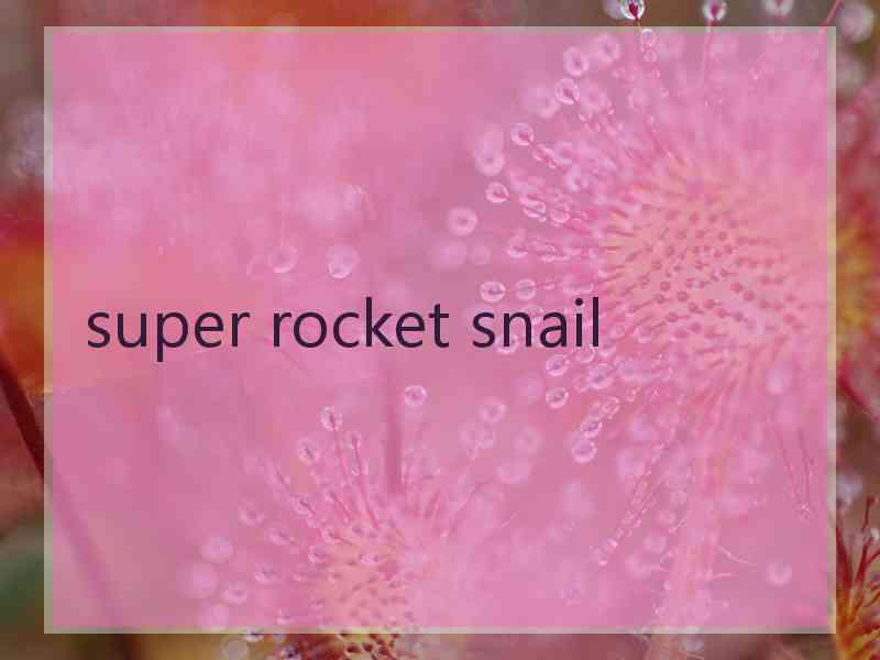 super rocket snail