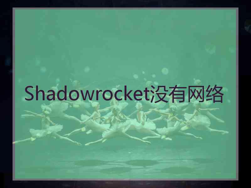 Shadowrocket没有网络