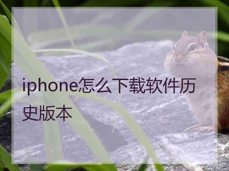 iphone怎么下载软件历史版本