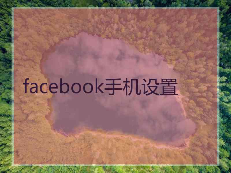 facebook手机设置