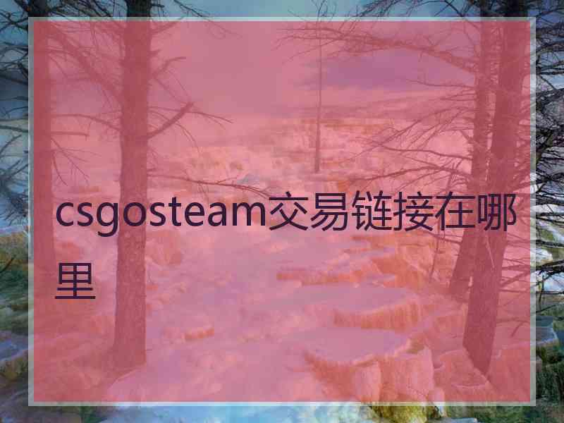 csgosteam交易链接在哪里