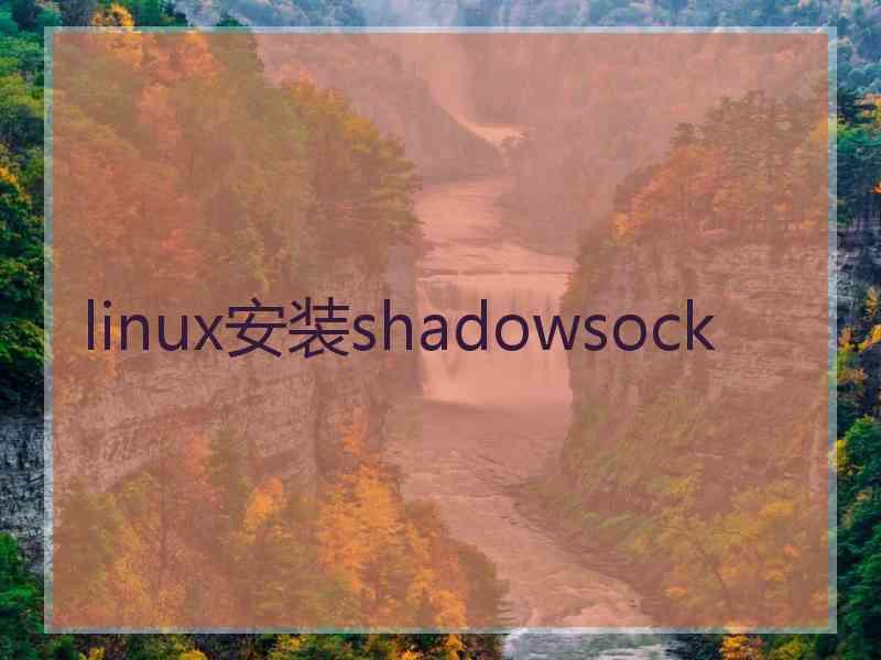 linux安装shadowsock