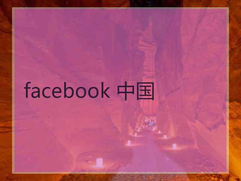 facebook 中国