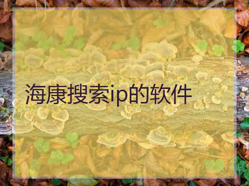 海康搜索ip的软件