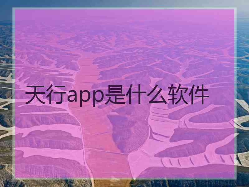 天行app是什么软件