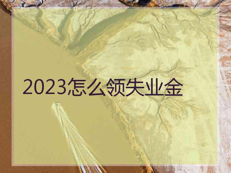 2023怎么领失业金