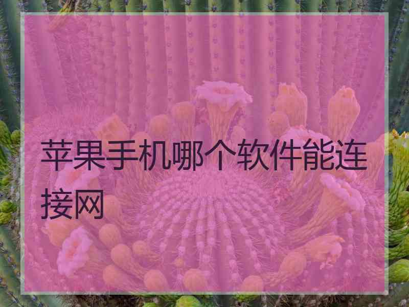 苹果手机哪个软件能连接网