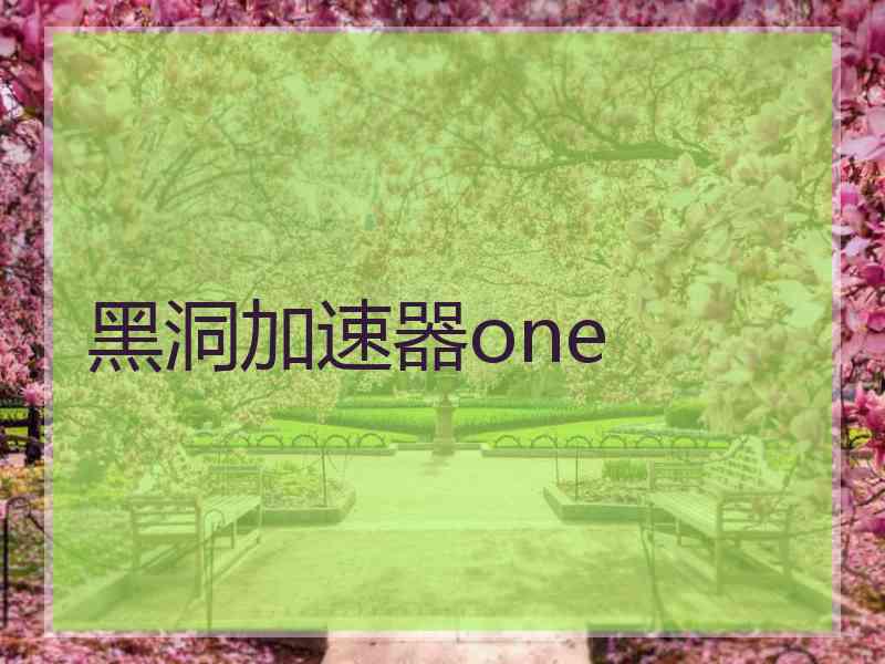 黑洞加速器one