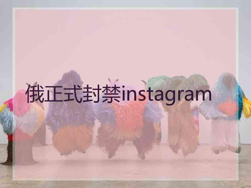 俄正式封禁instagram