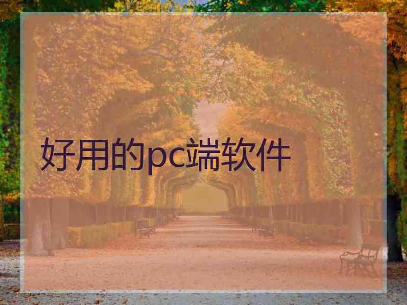 好用的pc端软件