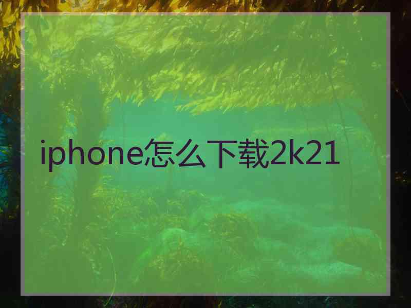 iphone怎么下载2k21