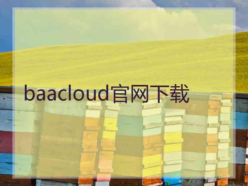 baacloud官网下载