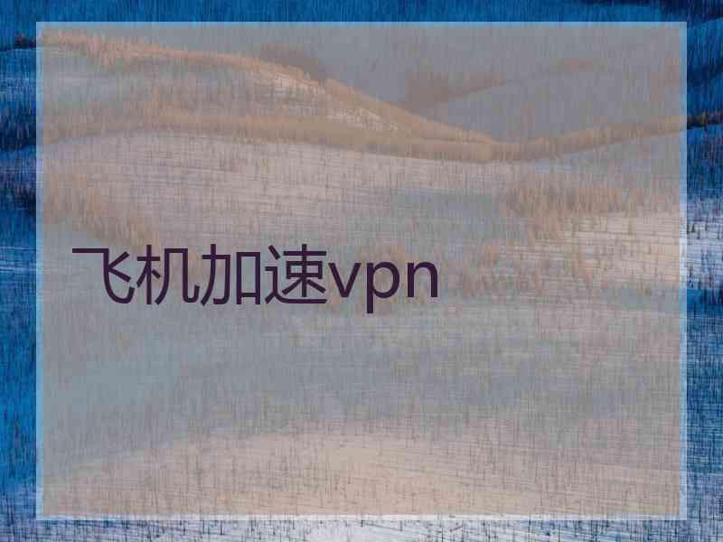 飞机加速vpn