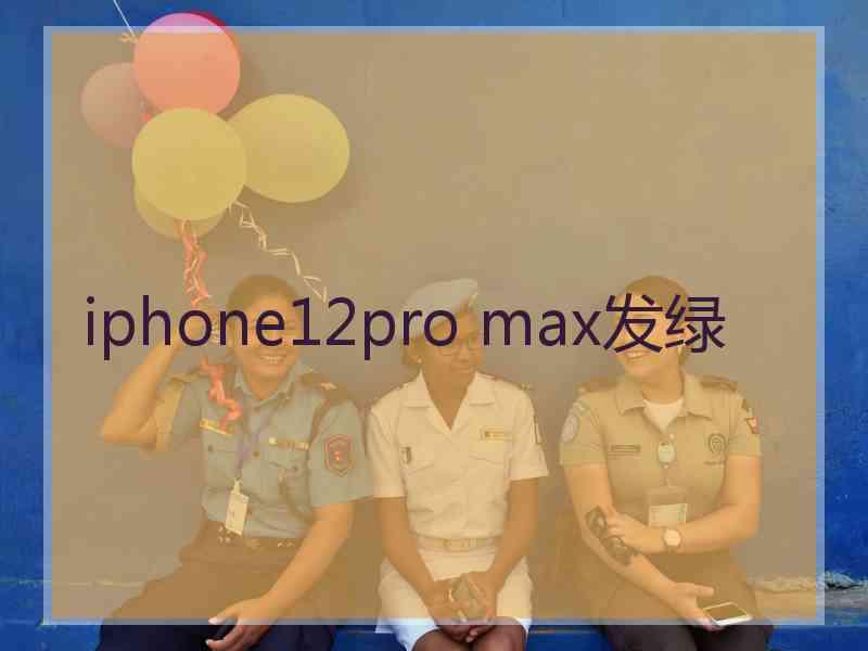 iphone12pro max发绿