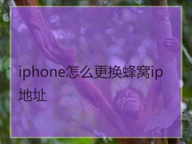 iphone怎么更换蜂窝ip地址