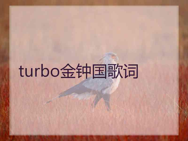 turbo金钟国歌词