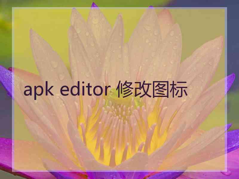 apk editor 修改图标