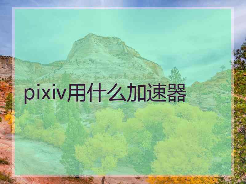 pixiv用什么加速器