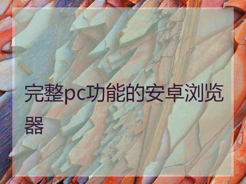 完整pc功能的安卓浏览器