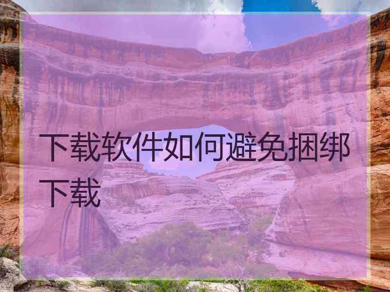 下载软件如何避免捆绑下载