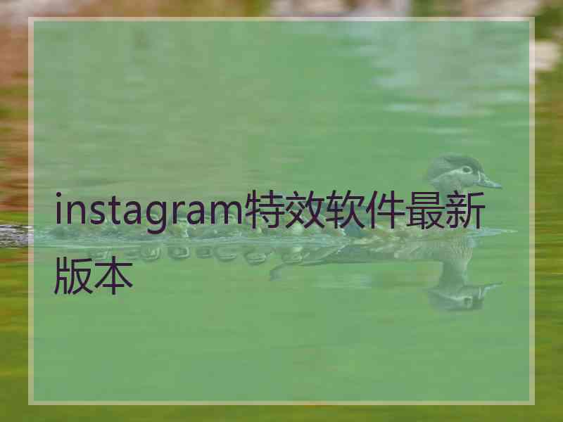 instagram特效软件最新版本