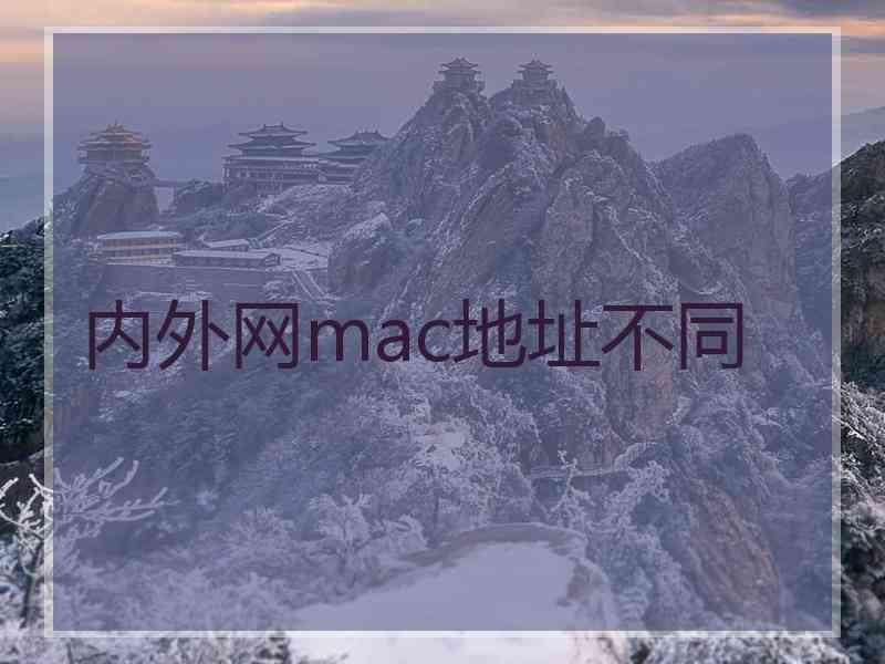 内外网mac地址不同