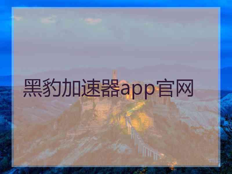 黑豹加速器app官网