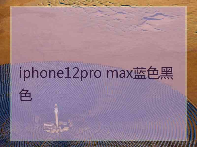 iphone12pro max蓝色黑色