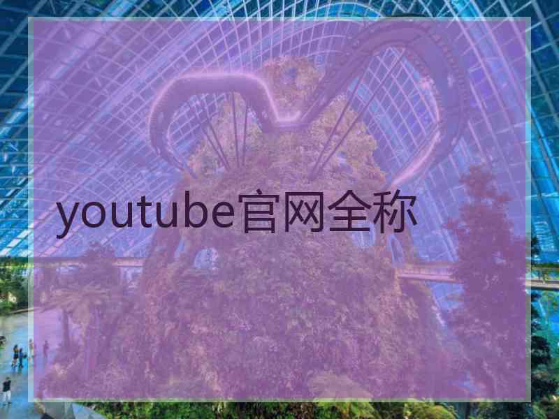 youtube官网全称