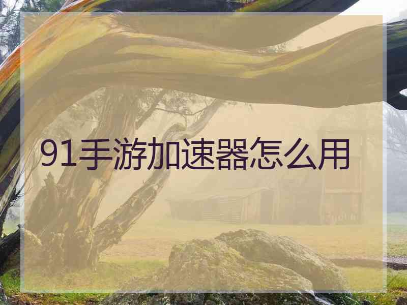 91手游加速器怎么用