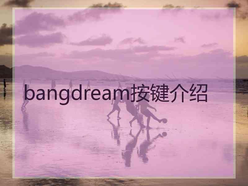 bangdream按键介绍