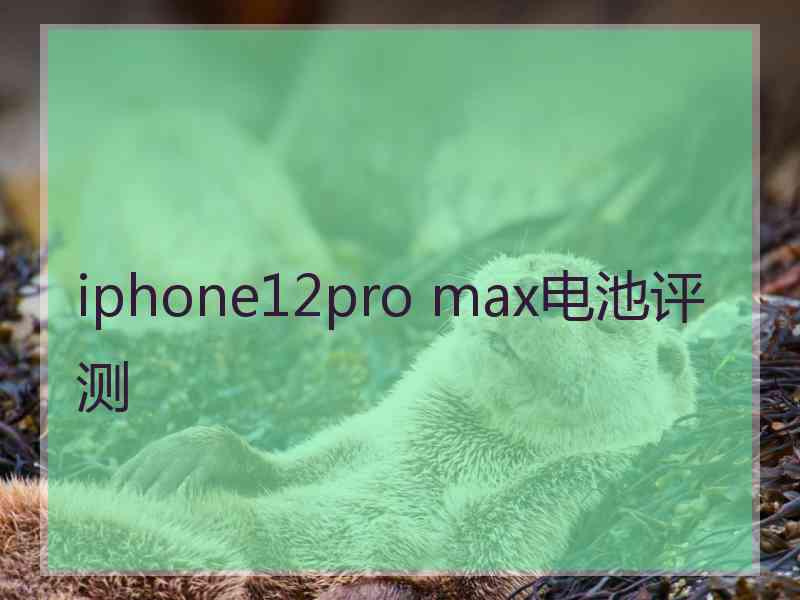 iphone12pro max电池评测