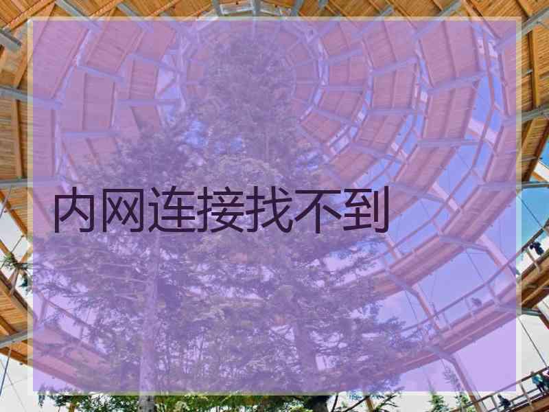 内网连接找不到